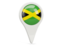 Jamaica. Round pin icon. Download icon.