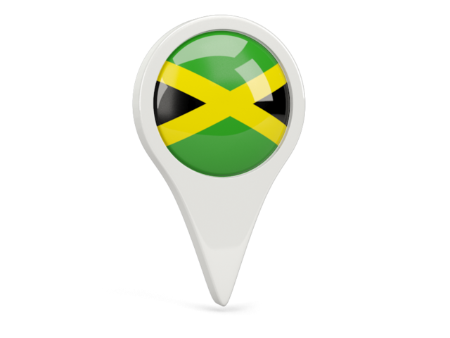 Round pin icon. Download flag icon of Jamaica at PNG format