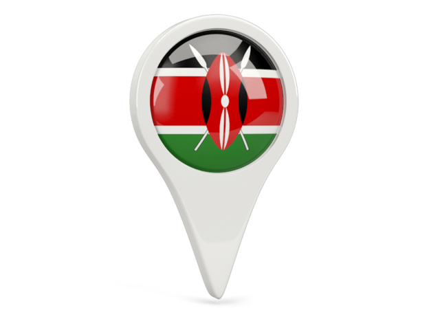 Round pin icon. Download flag icon of Kenya at PNG format