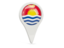 Kiribati. Round pin icon. Download icon.