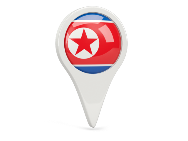 Round pin icon. Download flag icon of North Korea at PNG format