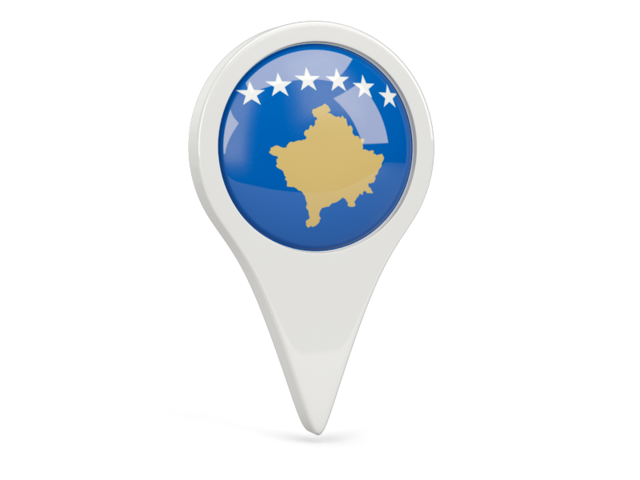 Round pin icon. Download flag icon of Kosovo at PNG format