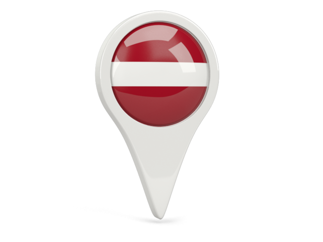 Round pin icon. Download flag icon of Latvia at PNG format