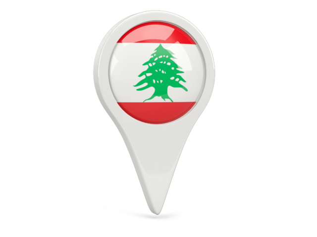 Round pin icon. Download flag icon of Lebanon at PNG format