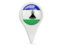 Lesotho. Round pin icon. Download icon.
