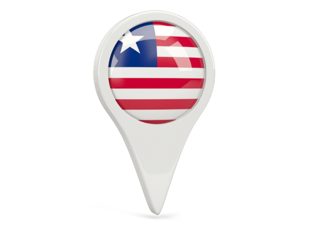 Round pin icon. Download flag icon of Liberia at PNG format