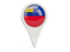 Liechtenstein. Round pin icon. Download icon.