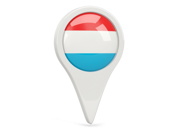 Round pin icon. Download flag icon of Luxembourg at PNG format