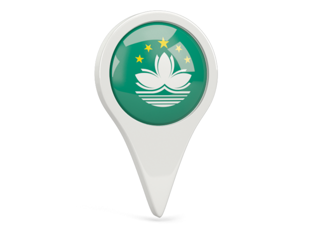 Round pin icon. Download flag icon of Macao at PNG format