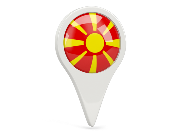 Round pin icon. Download flag icon of Macedonia at PNG format