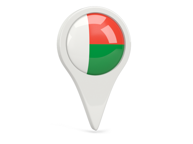 Round pin icon. Download flag icon of Madagascar at PNG format