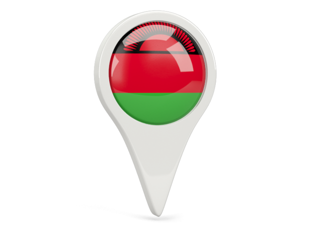 Round pin icon. Download flag icon of Malawi at PNG format