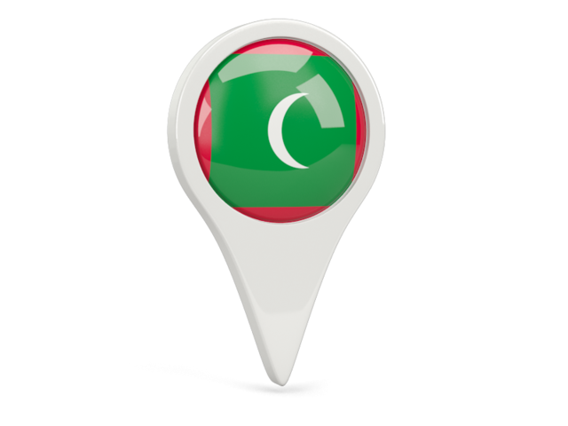 Round pin icon. Download flag icon of Maldives at PNG format