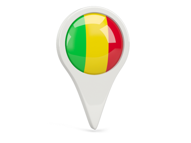 Round pin icon. Download flag icon of Mali at PNG format