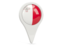 Malta. Round pin icon. Download icon.