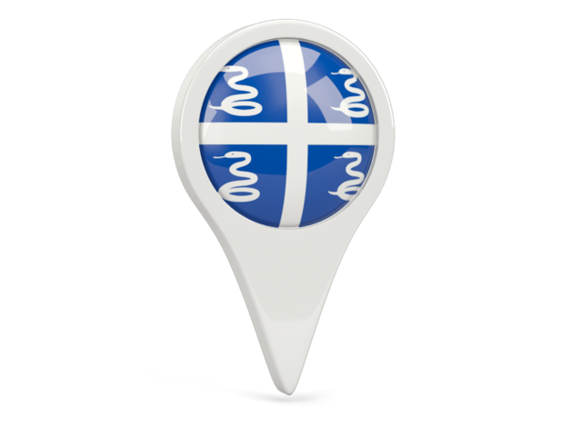Round pin icon. Download flag icon of Martinique at PNG format