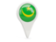 Mauritania. Round pin icon. Download icon.