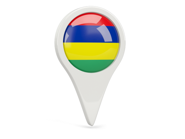 Round pin icon. Download flag icon of Mauritius at PNG format