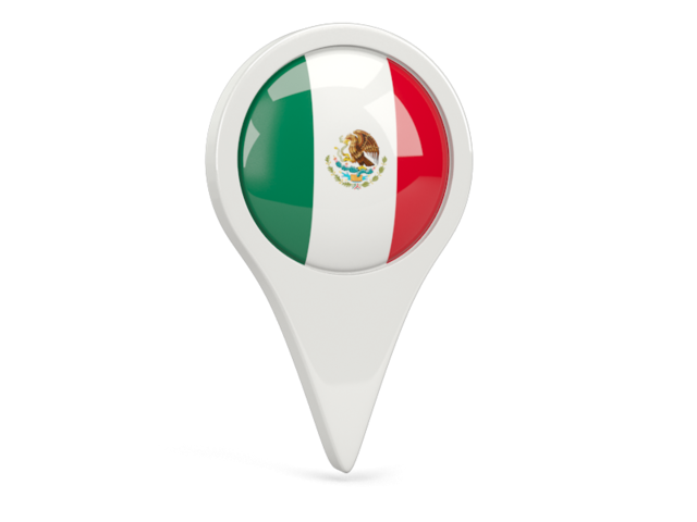 Round pin icon. Download flag icon of Mexico at PNG format