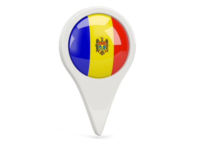 Round pin icon. Download flag icon of Moldova at PNG format