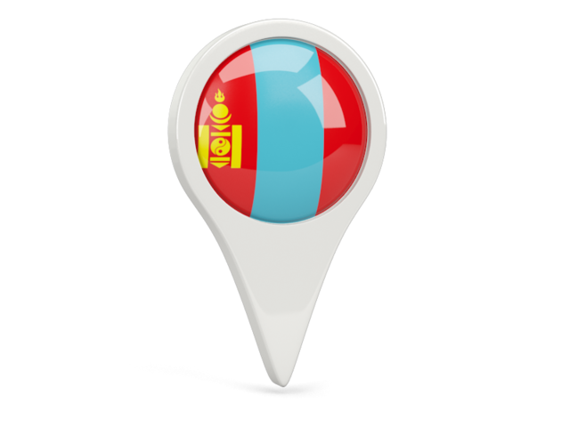 Round pin icon. Download flag icon of Mongolia at PNG format
