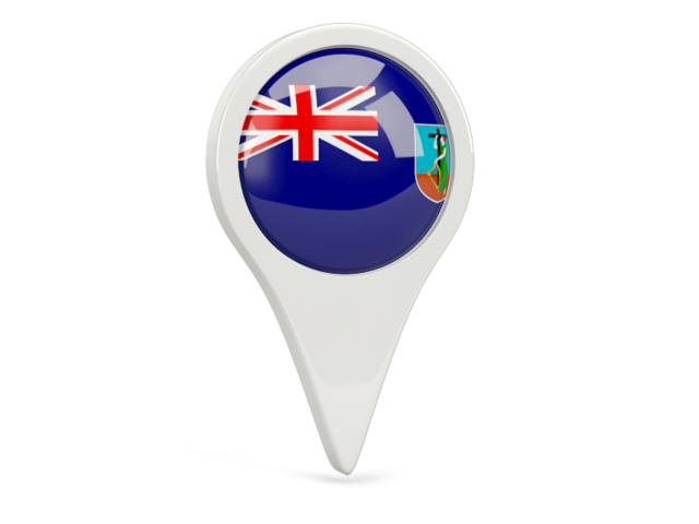 Round pin icon. Download flag icon of Montserrat at PNG format