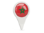 Morocco. Round pin icon. Download icon.