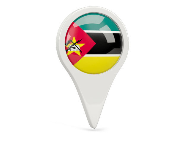 Round pin icon. Download flag icon of Mozambique at PNG format