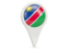 Namibia. Round pin icon. Download icon.