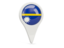 Nauru. Round pin icon. Download icon.