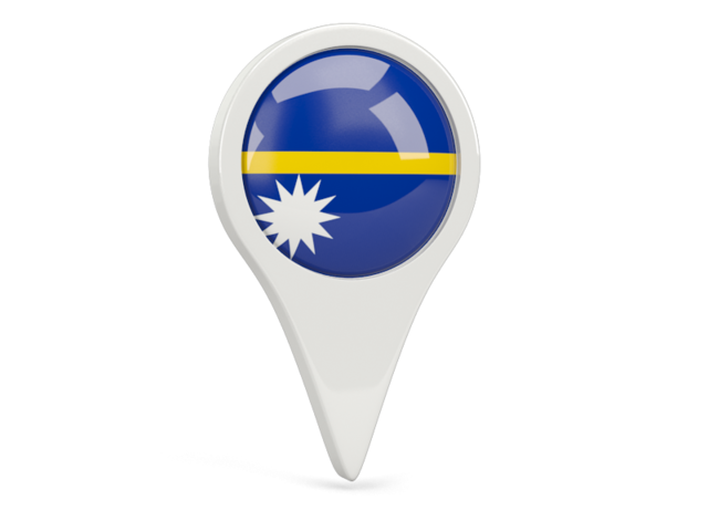 Round pin icon. Download flag icon of Nauru at PNG format