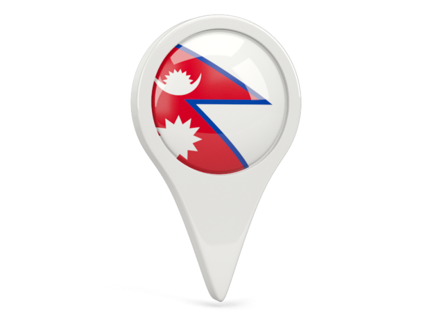 Round pin icon. Download flag icon of Nepal at PNG format