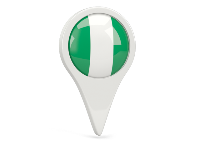 Round pin icon. Download flag icon of Nigeria at PNG format