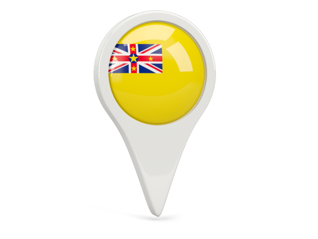 Round pin icon. Download flag icon of Niue at PNG format