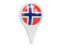 Norway. Round pin icon. Download icon.