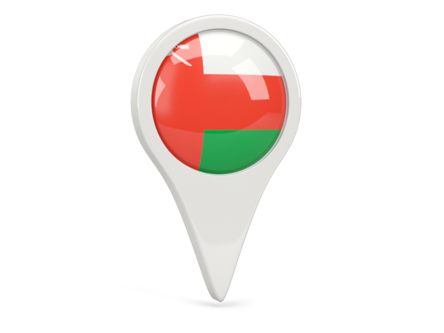 Round pin icon. Download flag icon of Oman at PNG format