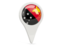 Papua New Guinea. Round pin icon. Download icon.