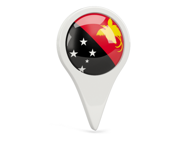 Round pin icon. Download flag icon of Papua New Guinea at PNG format