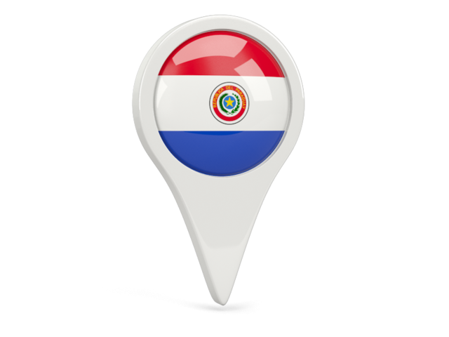 Round pin icon. Download flag icon of Paraguay at PNG format