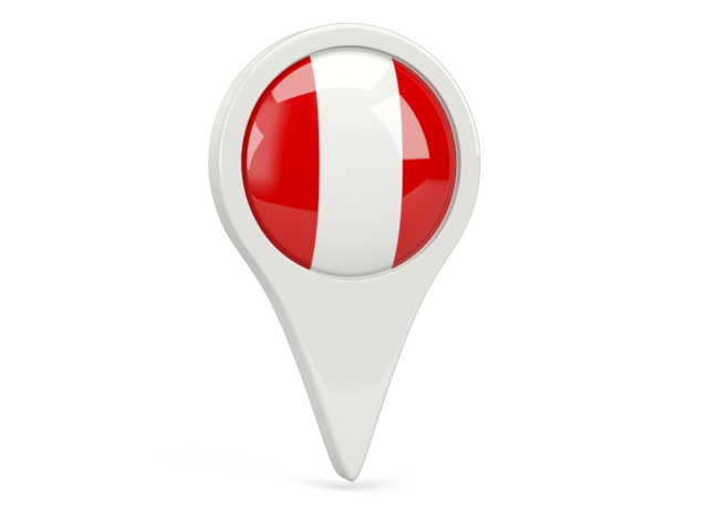 Round pin icon. Download flag icon of Peru at PNG format