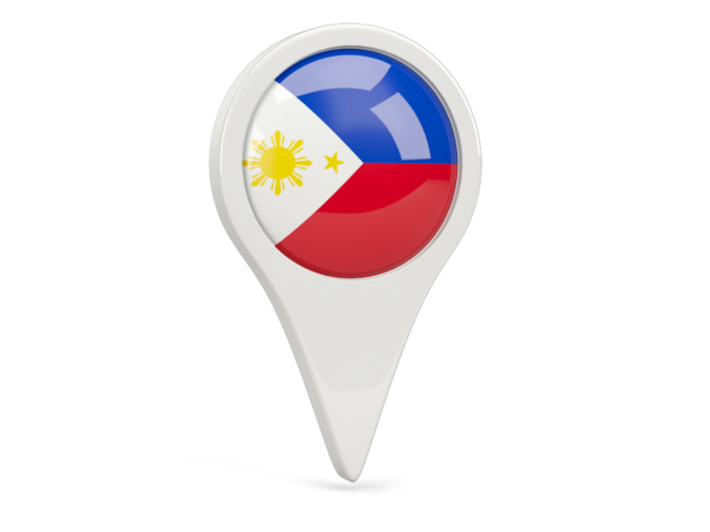 Round pin icon. Download flag icon of Philippines at PNG format
