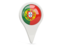Portugal. Round pin icon. Download icon.