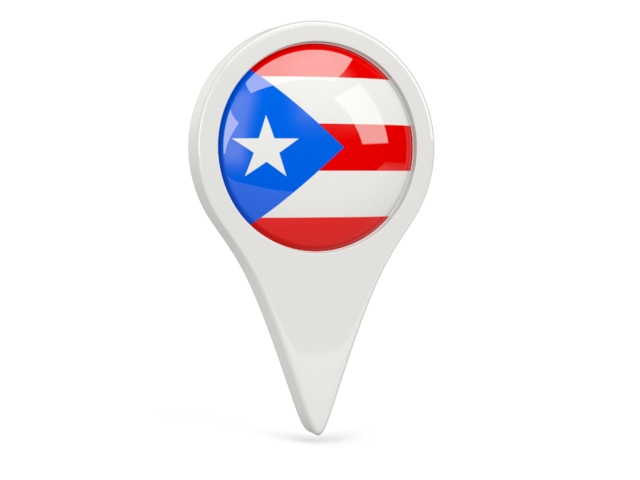 Круглый флажок. Скачать флаг. Пуэрто-Рико