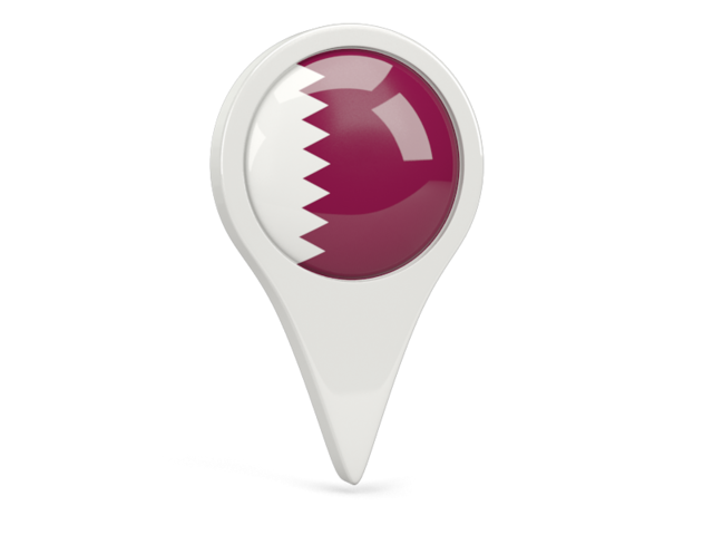 Round pin icon. Download flag icon of Qatar at PNG format