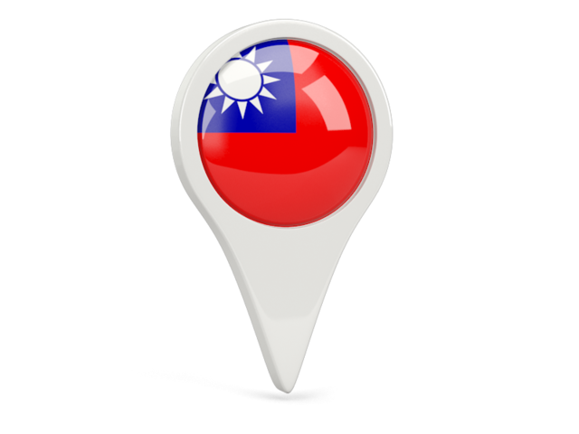 Round pin icon. Download flag icon of Taiwan at PNG format