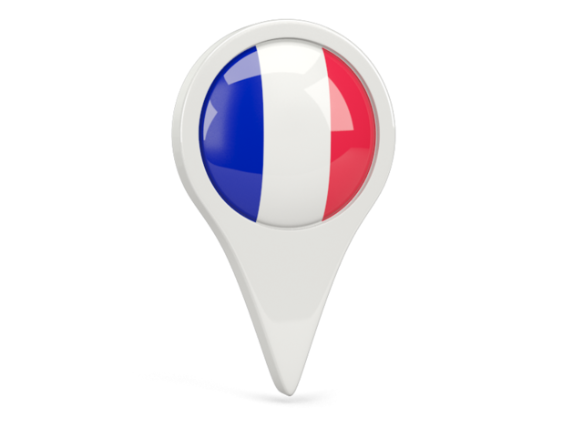 Round pin icon. Download flag icon of Reunion at PNG format