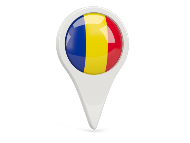 Round pin icon. Download flag icon of Romania at PNG format