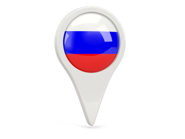 Round pin icon. Download flag icon of Russia at PNG format