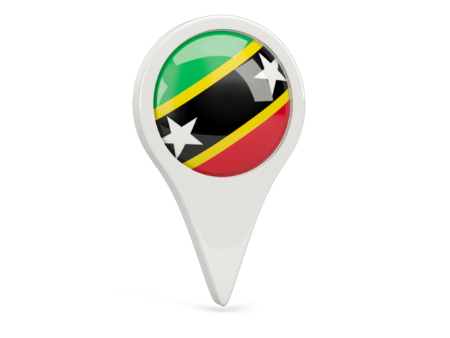 Round pin icon. Download flag icon of Saint Kitts and Nevis at PNG format