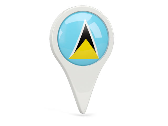 Round pin icon. Download flag icon of Saint Lucia at PNG format
